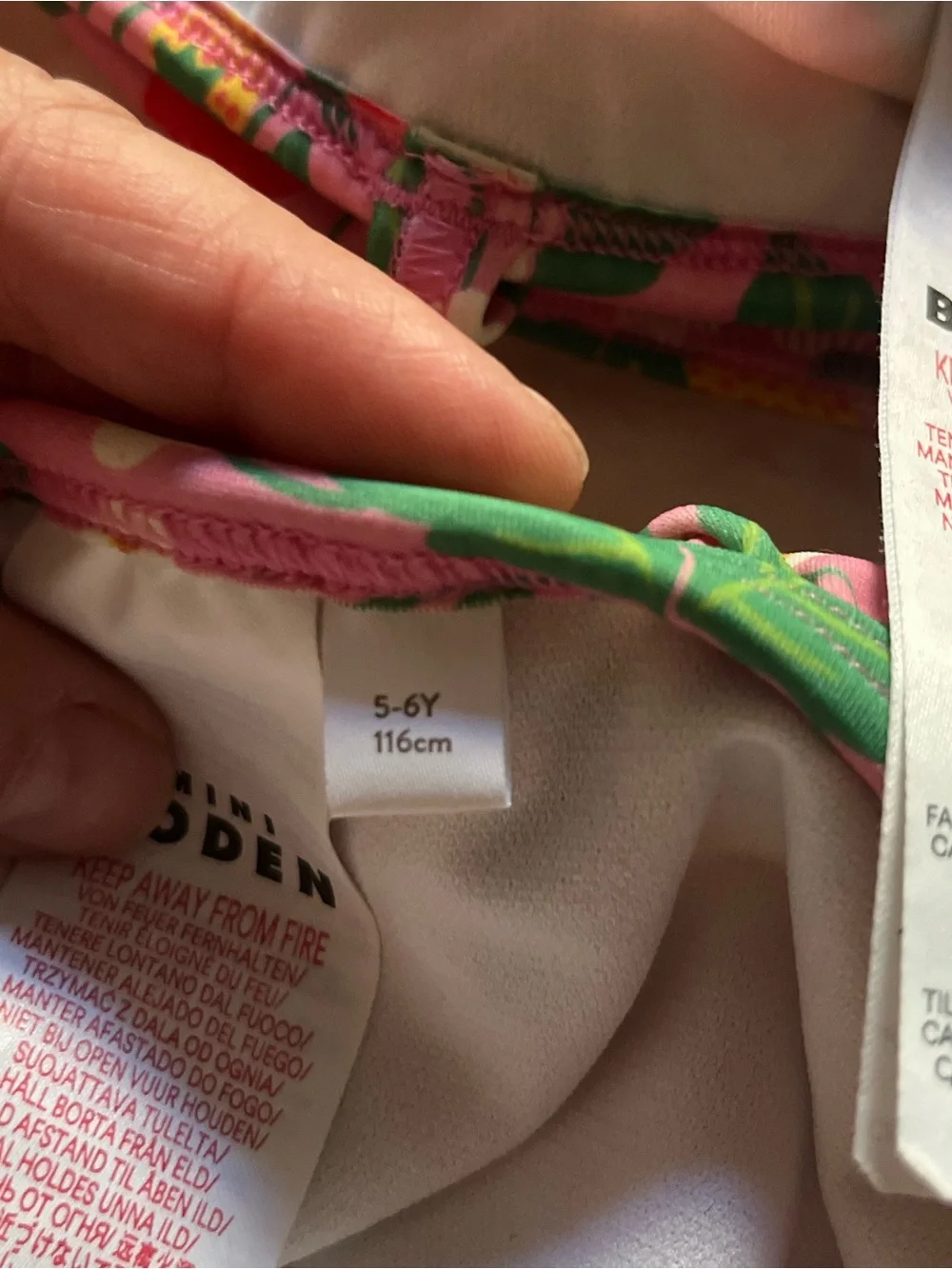 Girls Tankini Swim - Boden Strawberry Ruffle